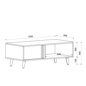 Artelibre - 14410186 ΤΡΑΠΕΖΑΚΙ ΣΑΛΟΝΙΟΥ ARTELIBRE ANDROS ΦΥΣΙΚΟ/ΑΝΘΡΑΚΙ ΜΟΡΙΟΣΑΝΙΔΑ/ΜΕΛΑΜΙΝΗ 120X60X45CM