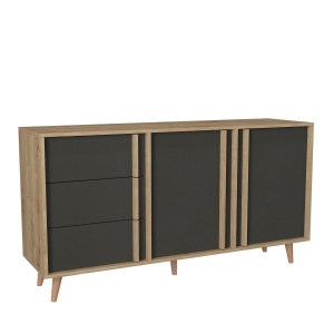 Artelibre - 14410217 ΜΠΟΥΦΕΣ ARTELIBRE ANDROS ΦΥΣΙΚΟ/ΑΝΘΡΑΚΙ ΜΟΡΙΟΣΑΝΙΔΑ/ΜΕΛΑΜΙΝΗ 160X45X85CM