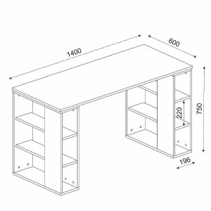 Artelibre - 14410275 ΓΡΑΦΕΙΟ ARTELIBRE WIMSEY ΛΕΥΚΟ/SAPPHIRE ΜΟΡΙΟΣΑΝΙΔΑ/ΜΕΛΑΜΙΝΗ 140X60X74CM