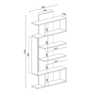 Artelibre - 14410277 ΒΙΒΛΙΟΘΗΚΗ ARTELIBRE JADE ΦΥΣΙΚΟ ΜΟΡΙΟΣΑΝΙΔΑ/ΜΕΛΑΜΙΝΗ 90X22X172CM