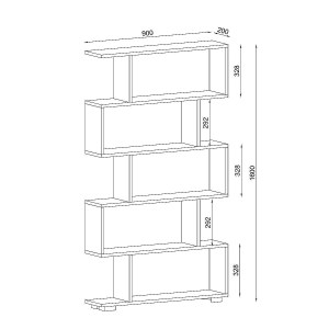 Artelibre - 14410281 ΒΙΒΛΙΟΘΗΚΗ MONTONI ΛΕΥΚΟ ΜΟΡΙΟΣΑΝΙΔΑ/ΜΕΛΑΜΙΝΗ 90X20X160CM