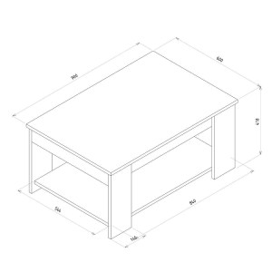 Artelibre - 14410298 ΤΡΑΠΕΖΑΚΙ ΣΑΛΟΝΙΟΥ ALDEN ΛΕΥΚΟ/ΦΥΣΙΚΟ ΜΟΡΙΟΣΑΝΙΔΑ/ΜΕΛΑΜΙΝΗ 90X60X42CM