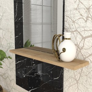 Artelibre - 14410300 ΕΠΙΠΛΟ ΕΙΣΟΔΟΥ ARTELIBRE AOKI ΜΑΥΡΟ/ΦΥΣΙΚΟ ΜΟΡΙΟΣΑΝΙΔΑ/ΜΕΛΑΜΙΝΗ 60X15X120CM