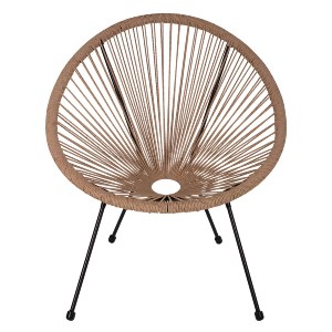 Artelibre - 14510061 ΠΟΛΥΘΡΟΝΑ ΚΗΠΟΥ ARTELIBRE APRONIUS ΦΥΣΙΚΟ/ΜΑΥΡΟ RATTAN/ΜΕΤΑΛΛΟ 71X73X77CM