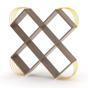 Artelibre - 14570104 ΒΙΒΛΙΟΘΗΚΗ ARTELIBRE CASE ΚΑΡΥΔΙ/ΚΙΤΡΙΝΟ 120X25X120CM