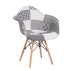 Artelibre - 14600011 ΚΑΡΕΚΛΑ FALKON PATCHWORK ΥΦΑΣΜΑ/ΞΥΛΟ 62X59X82CM