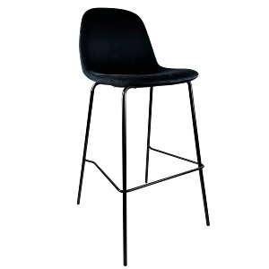 Artelibre - 14600108 ΣΚΑΜΠΟ BAR ARTELIBRE BROOKLYN ΜΑΥΡΟ ΒΕΛΟΥΔΟ/ΜΕΤΑΛΛΟ 47X51X96CM