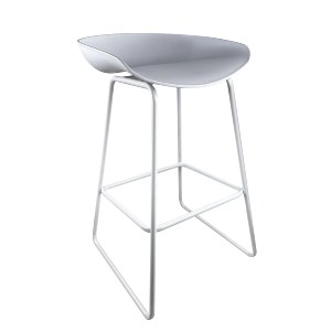 Artelibre - 14600118 ΣΚΑΜΠΟ BAR ARTELIBRE VICTORY ΛΕΥΚΟ PP/ΜΕΤΑΛΛΟ 43X42X85CM