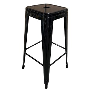 Artelibre - 14600136 ΣΚΑΜΠΟ BAR ARTELIBRE ΒΙΟΜΗΧΑΝΙΚΟΥ ΤΥΠΟΥ VINTAGE SILANO ΜΑΥΡΟ ΜΕΤΑΛΛΟ 42X42X76CM