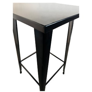Artelibre - 14600146 ΤΡΑΠΕΖΙ BAR ARTELIBRE ΒΙΟΜΗΧΑΝΙΚΟΥ ΤΥΠΟΥ VINTAGE ARTEKTO ΜΑΥΡΟ ΜΕΤΑΛΛΟ/ΞΥΛΟ 60X60X103CM