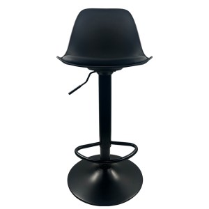 Artelibre - 14600197 ΣΚΑΜΠΟ BAR ARTELIBRE AMADA ΜΑΥΡΟ PP/ΜΕΤΑΛΛΟ 41X40X79-89CM