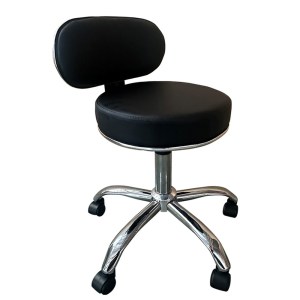 Artelibre - 14600203 ΚΑΡΕΚΛΑ ΕΡΓΑΣΙΑΣ ARTELIBRE FIRMEZA ΜΑΥΡΟ/ΧΡΩΜΙΟ PU/ΜΕΤΑΛΛΟ 47X47X67/78CM