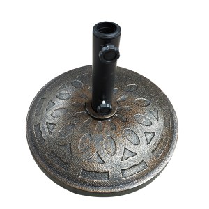 Artelibre - 14660077 ΒΑΣΗ ΟΜΠΡΕΛΑΣ ARTELIBRE SOCOTRA 15KG ΜΑΥΡΟ ΤΣΙΜΕΝΤΟ/ΠΛΑΣΤΙΚΟ 48X8CM