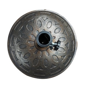 Artelibre - 14660077 ΒΑΣΗ ΟΜΠΡΕΛΑΣ ARTELIBRE SOCOTRA 15KG ΜΑΥΡΟ ΤΣΙΜΕΝΤΟ/ΠΛΑΣΤΙΚΟ 48X8CM