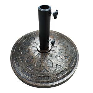 Artelibre - 14660077 ΒΑΣΗ ΟΜΠΡΕΛΑΣ ARTELIBRE SOCOTRA 15KG ΜΑΥΡΟ ΤΣΙΜΕΝΤΟ/ΠΛΑΣΤΙΚΟ 48X8CM