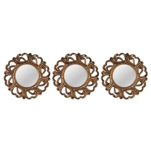 Artelibre - 14740078 ΚΑΘΡΕΠΤΗΣ ΤΟΙΧΟΥ ΚΑΦΕ ΠΛΑΣΤΙΚΟ Φ25.4X3.2CM ΣΕΤ 3ΤΜΧ