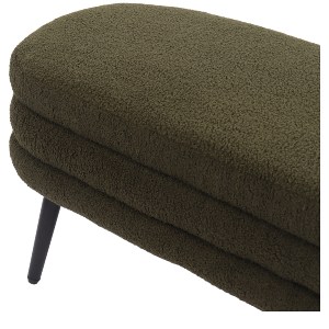 Artelibre - 14770102 ΠΑΓΚΑΚΙ OTTOMAN ARTELIBRE TONDO ΠΡΑΣΙΝΟ ΥΦΑΣΜΑ TEDDY/ΜΕΤΑΛΛΟ 42X112X44CM
