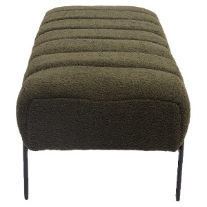 Artelibre - 14770106 ΠΑΓΚΑΚΙ OTTOMAN ARTELIBRE KUBO ΠΡΑΣΙΝΟ ΥΦΑΣΜΑ TEDDY/ΜΕΤΑΛΛΟ 40X116.5X50CM