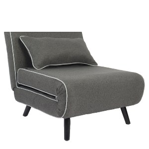 Artelibre - 14770120 ΚΡΕΒΑΤΙ ΡΑΝΤΖΟ ARTELIBRE CALISTA ΓΚΡΙ/ΓΚΡΙ ΑΝΟΙΧΤΟ ΥΦΑΣΜΑ/ΞΥΛΟ/ΜΕΤΑΛΛΟ 78X200X28CM