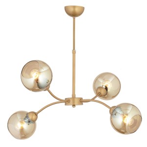 Artelibre - 14780070 ΦΩΤΙΣΤΙΚΟ ΚΡΕΜΑΣΤΟ ECV ΠΟΛΥΦΩΤΟ ΑΝΤΙΚΕ/ΜΕΛΙ ΜΕΤΑΛΛΟ/ΓΥΑΛΙ 75X60CM