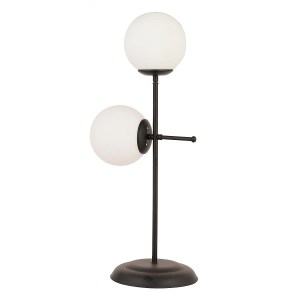 Artelibre - 14780108 ΦΩΤΙΣΤΙΚΟ ΕΠΙΤΡΑΠΕΖΙΟ ARTELIBRE GUN ΜΑΥΡΟ/ΛΕΥΚΟ ΜΕΤΑΛΛΟ/ΓΥΑΛΙ 20X67CM