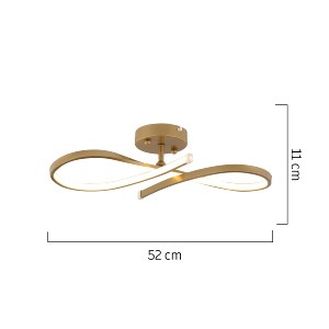 Artelibre - 14780175 ΦΩΤΙΣΤΙΚΟ ΟΡΟΦΗΣ LED AURIGA ΧΡΥΣΟ ΜΕΤΑΛΛΟ 52X11CM