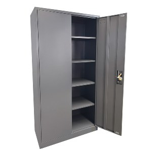 Artelibre - 14800008 ΝΤΟΥΛΑΠΑ ARTELIBRE DWALIN ΣΚΟΥΡΟ ΓΚΡΙ ΜΕΤΑΛΛΟ 90X45X180CM