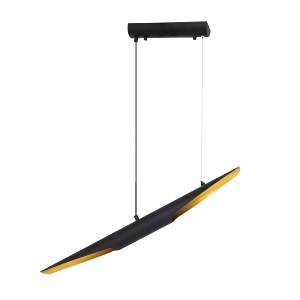 Artelibre - 14830010 ΦΩΤΙΣΤΙΚΟ ΚΡΕΜΑΣΤΟ ARTELIBRE QUERA ΔΙΦΩΤΟ ΜΑΥΡΟ/ΧΡΥΣΟ ΜΕΤΑΛΛΟ/ΑΛΟΥΜΙΝΙΟ 6X75X120CM