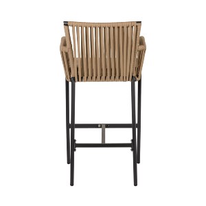 Artelibre - 14840016 ΣΚΑΜΠΟ ARTELIBRE KINTAMPO ΜΠΕΖ/ΜΑΥΡΟ ΑΛΟΥΜΙΝΙΟ/RATTAN 55X58X108CM