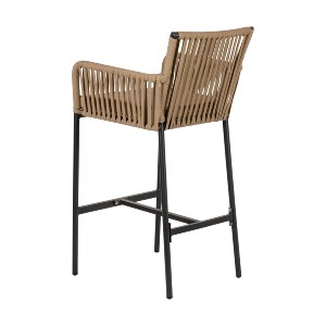 Artelibre - 14840016 ΣΚΑΜΠΟ ARTELIBRE KINTAMPO ΜΠΕΖ/ΜΑΥΡΟ ΑΛΟΥΜΙΝΙΟ/RATTAN 55X58X108CM