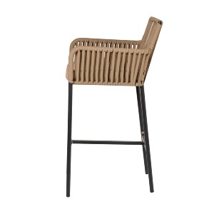 Artelibre - 14840016 ΣΚΑΜΠΟ ARTELIBRE KINTAMPO ΜΠΕΖ/ΜΑΥΡΟ ΑΛΟΥΜΙΝΙΟ/RATTAN 55X58X108CM