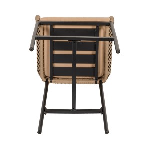 Artelibre - 14840016 ΣΚΑΜΠΟ ARTELIBRE KINTAMPO ΜΠΕΖ/ΜΑΥΡΟ ΑΛΟΥΜΙΝΙΟ/RATTAN 55X58X108CM