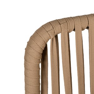 Artelibre - 14840016 ΣΚΑΜΠΟ ARTELIBRE KINTAMPO ΜΠΕΖ/ΜΑΥΡΟ ΑΛΟΥΜΙΝΙΟ/RATTAN 55X58X108CM