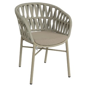 Artelibre - 14840122 ΠΟΛΥΘΡΟΝΑ ΚΗΠΟΥ ARTELIBRE LANGKAWI ΜΠΕΖ ΑΛΟΥΜΙΝΙΟ/RATTAN 57X56X78CM