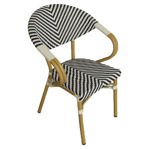 Artelibre - 14840133 ΠΟΛΥΘΡΟΝΑ ΚΗΠΟΥ ARTELIBRE BIMINI ΛΕΥΚΟ/ΜΑΥΡΟ/ΦΥΣΙΚΟ ΑΛΟΥΜΙΝΙΟ/TEXTILENE 56X55X82CM