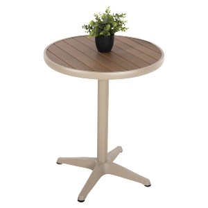 Artelibre - 14840139 ΤΡΑΠΕΖΙ ΚΗΠΟΥ ARTELIBRE RAROTONGA ΜΠΕΖ ΑΛΟΥΜΙΝΙΟ/POLYWOOD Φ60X70CM