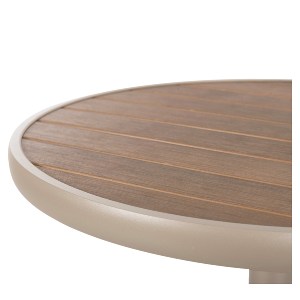 Artelibre - 14840139 ΤΡΑΠΕΖΙ ΚΗΠΟΥ ARTELIBRE RAROTONGA ΜΠΕΖ ΑΛΟΥΜΙΝΙΟ/POLYWOOD Φ60X70CM