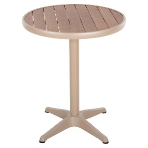 Artelibre - 14840139 ΤΡΑΠΕΖΙ ΚΗΠΟΥ ARTELIBRE RAROTONGA ΜΠΕΖ ΑΛΟΥΜΙΝΙΟ/POLYWOOD Φ60X70CM