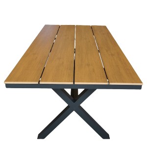 Artelibre - 14840142 ΤΡΑΠΕΖΙ ΚΗΠΟΥ ARTELIBRE COMINO ΚΑΡΥΔΙ/ΑΝΘΡΑΚΙ ΑΛΟΥΜΙΝΙΟ/POLYWOOD 150X90X74CM