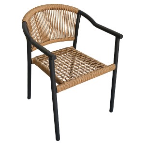 Artelibre - 14840151 ΠΟΛΥΘΡΟΝΑ ΚΗΠΟΥ ARTELIBRE KINOSSA ΑΝΘΡΑΚΙ/ΦΥΣΙΚΟ RATTAN ΑΛΟΥΜΙΝΙΟ/RATTAN 54X59X76CM