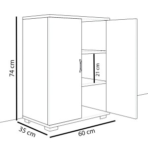 Artelibre - 14870026 ΠΑΠΟΥΤΣΟΘΗΚΗ MASEGO ΛΕΥΚΟ ΜΟΡΙΟΣΑΝΙΔΑ 35X72X80CM