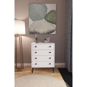 Artelibre - 14870053 ΣΥΡΤΑΡΙΕΡΑ AMARI ΛΕΥΚΟ ΜΟΡΙΟΣΑΝΙΔΑ 72X43X96CM