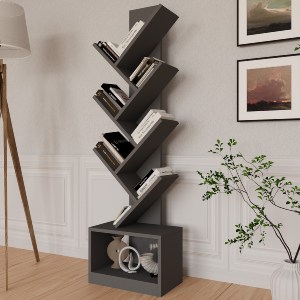 Artelibre - 14870091 ΒΙΒΛΙΟΘΗΚΗ BADRU ΑΝΘΡΑΚΙ ΜΟΡΙΟΣΑΝΙΔΑ 40X19.5X150CM