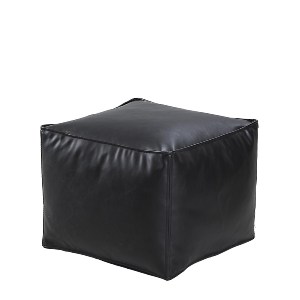 Artelibre - 14870102 ΠΟΥΦ ARTELIBRE BAHITI ΜΑΥΡΟ ΔΕΡΜΑ 45X45X33CM