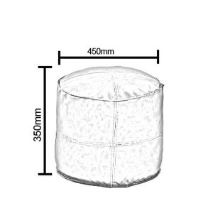 Artelibre - 14870104 ΠΟΥΦ CHISISI ΜΑΥΡΟ ΔΕΡΜΑ Φ45X35CM