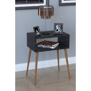 Artelibre - 14870129 ΚΟΜΟΔΙΝΟ GANIRU ΜΑΥΡΟ/ΟΨΗ ΜΑΡΜΑΡΟΥ ΜΟΡΙΟΣΑΝΙΔΑ/ΞΥΛΟ 45X30X60CM