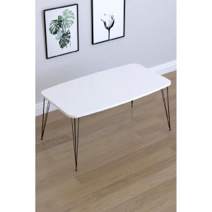 Artelibre - 14870162 ΤΡΑΠΕΖΑΚΙ ΣΑΛΟΝΙΟΥ FEMI ΛΕΥΚΟ ΜΟΡΙΟΣΑΝΙΔΑ/ΜΕΤΑΛΛΟ 50X90X40CM