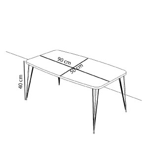 Artelibre - 14870163 ΤΡΑΠΕΖΑΚΙ ΣΑΛΟΝΙΟΥ FEMI ΚΑΡΥΔΙ ΜΟΡΙΟΣΑΝΙΔΑ/ΜΕΤΑΛΛΟ 50X90X40CM