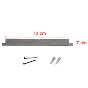 Artelibre - 14870233 ΡΑΦΙ ΤΟΙΧΟΥ ARTELIBRE BOUREY ΓΚΡΙ ΞΥΛΟ (2X)70X10X7CM ΣΕΤ 2ΤΜΧ