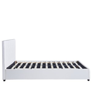 Artelibre - 14920001 ΚΡΕΒΑΤΙ ARTELIBRE ABELIA ΛΕΥΚΟ PU 214.5X170X100CM (ΣΤΡΩΜΑ 160X200CM)